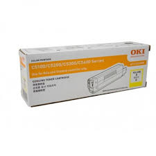 Original OKI C5100 C5200 C5300 C5400 Yellow Toner 42127409