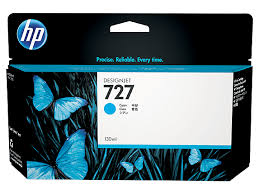 Original B3P19A HP 727 130ml Cyan Ink Cartridge