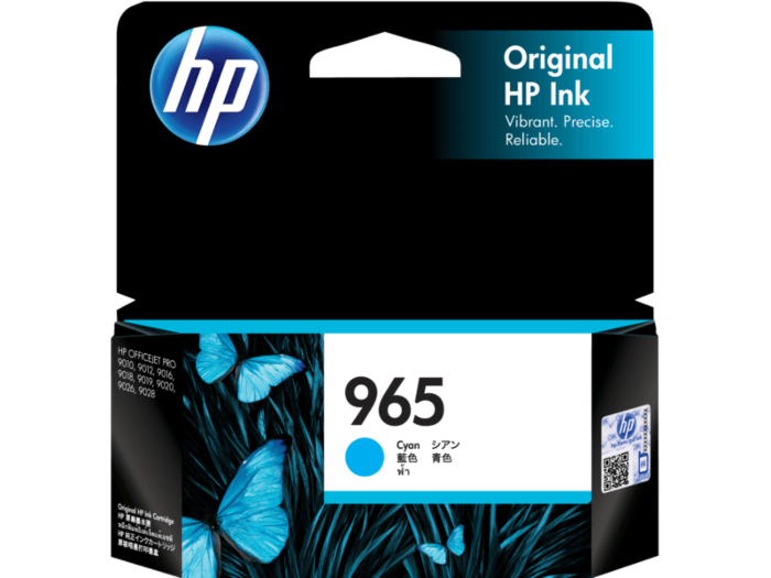 Original HP 3JA77AA Ink 965 Cyan for Officejet 9010 9020