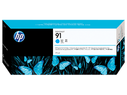 Original HP C9467A Ink 91 Cyan 775ml