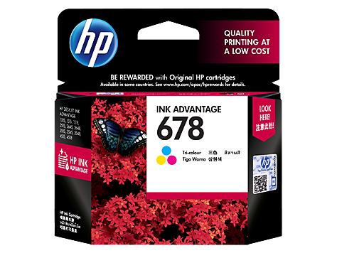 Genuine Original HP 678 Tri Colour Original Ink Advantage Cartridge (CZ108AA)